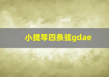 小提琴四条弦gdae