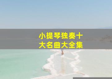 小提琴独奏十大名曲大全集