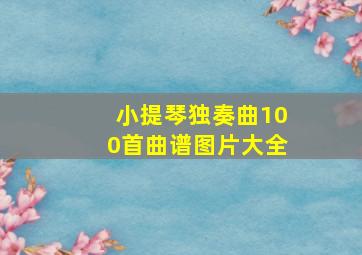 小提琴独奏曲100首曲谱图片大全