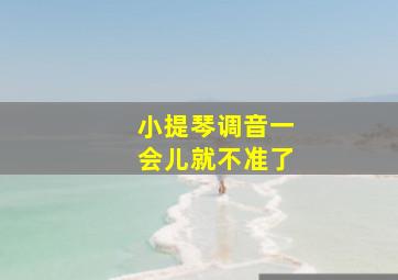 小提琴调音一会儿就不准了