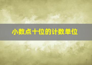 小数点十位的计数单位