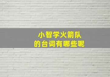 小智学火箭队的台词有哪些呢