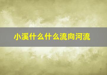 小溪什么什么流向河流