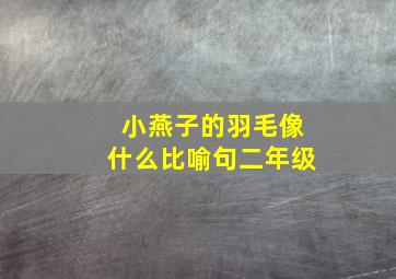 小燕子的羽毛像什么比喻句二年级