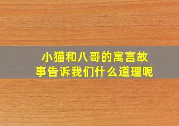 小猫和八哥的寓言故事告诉我们什么道理呢