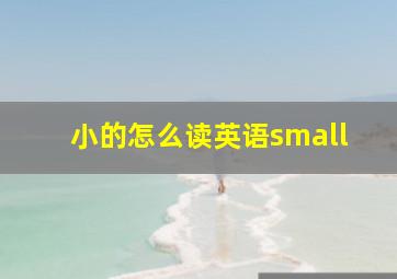 小的怎么读英语small