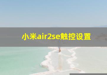 小米air2se触控设置