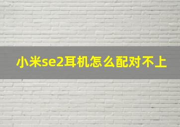 小米se2耳机怎么配对不上