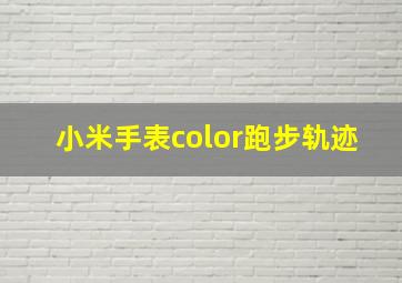 小米手表color跑步轨迹