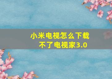 小米电视怎么下载不了电视家3.0