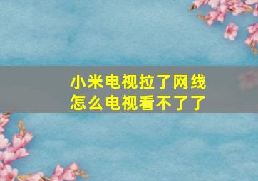 小米电视拉了网线怎么电视看不了了