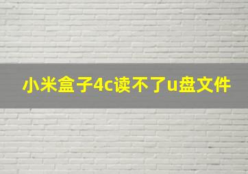 小米盒子4c读不了u盘文件