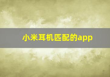 小米耳机匹配的app