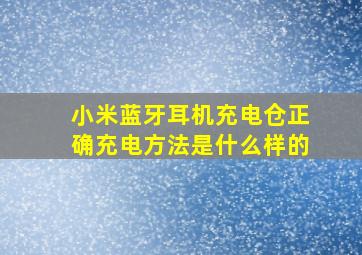 小米蓝牙耳机充电仓正确充电方法是什么样的