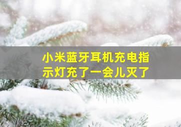 小米蓝牙耳机充电指示灯充了一会儿灭了