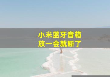 小米蓝牙音箱放一会就断了