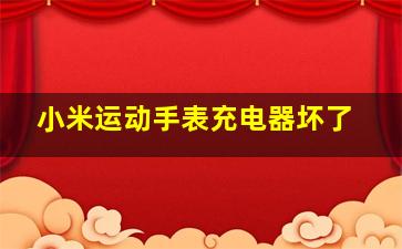 小米运动手表充电器坏了