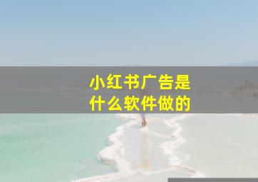 小红书广告是什么软件做的