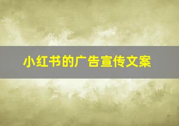 小红书的广告宣传文案