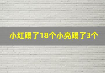 小红踢了18个小亮踢了3个