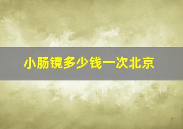 小肠镜多少钱一次北京