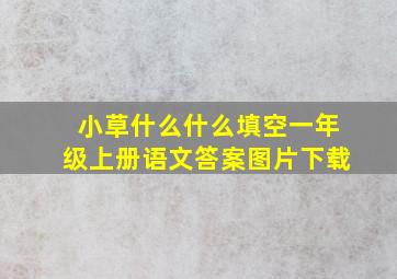 小草什么什么填空一年级上册语文答案图片下载