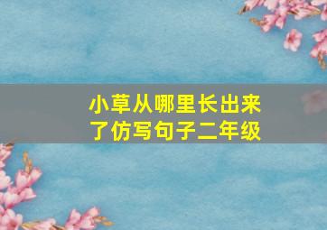 小草从哪里长出来了仿写句子二年级