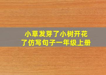 小草发芽了小树开花了仿写句子一年级上册