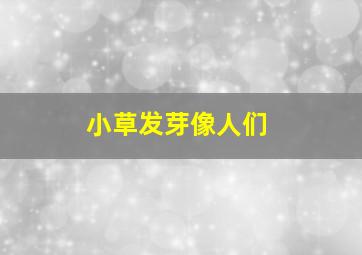 小草发芽像人们