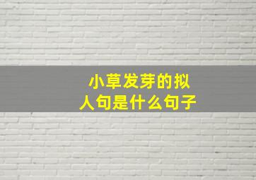 小草发芽的拟人句是什么句子