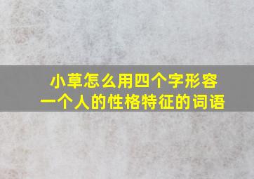 小草怎么用四个字形容一个人的性格特征的词语