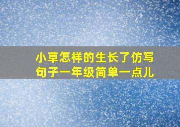 小草怎样的生长了仿写句子一年级简单一点儿