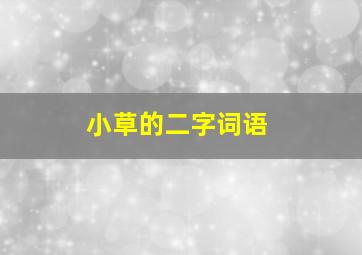 小草的二字词语