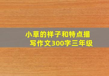 小草的样子和特点描写作文300字三年级