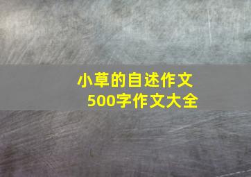 小草的自述作文500字作文大全