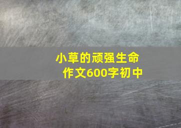 小草的顽强生命作文600字初中