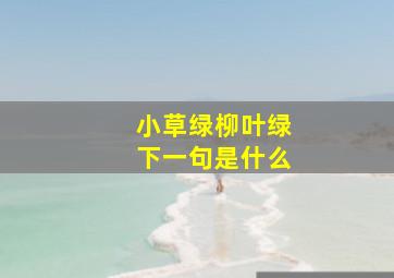 小草绿柳叶绿下一句是什么