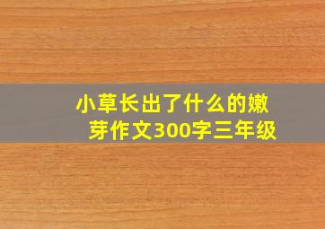 小草长出了什么的嫩芽作文300字三年级