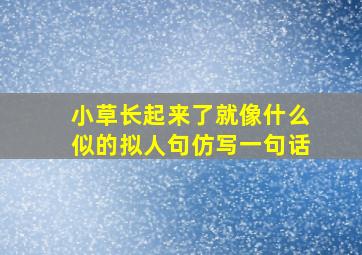 小草长起来了就像什么似的拟人句仿写一句话