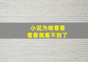 小说为啥看着看着就看不到了