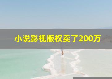 小说影视版权卖了200万