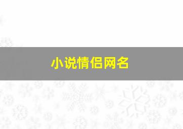 小说情侣网名