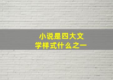 小说是四大文学样式什么之一