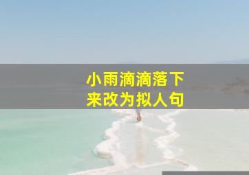 小雨滴滴落下来改为拟人句