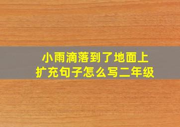 小雨滴落到了地面上扩充句子怎么写二年级