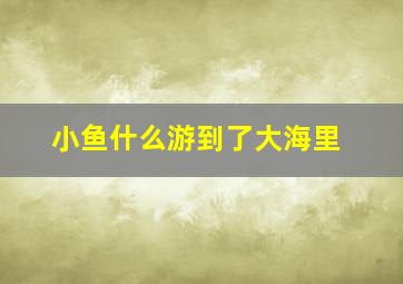 小鱼什么游到了大海里