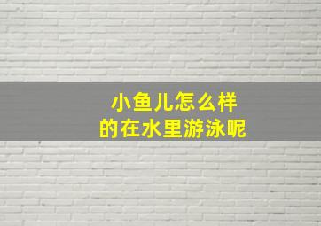 小鱼儿怎么样的在水里游泳呢