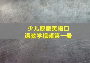 少儿原版英语口语教学视频第一册