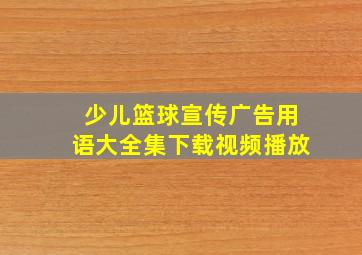 少儿篮球宣传广告用语大全集下载视频播放