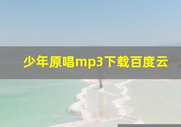 少年原唱mp3下载百度云